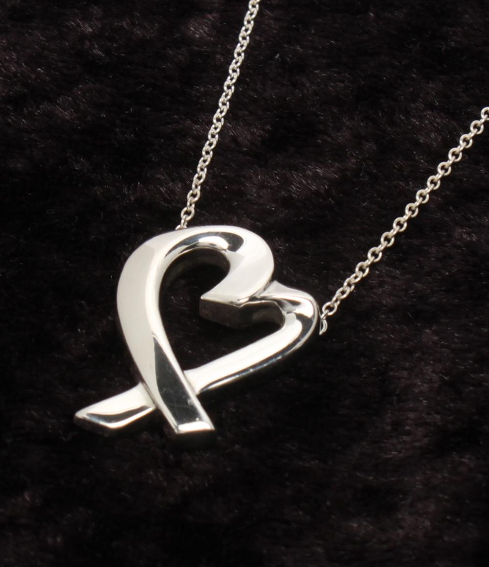 美品 ティファニー ネックレス SV925 ラビングハート パロマピカソ レディース TIFFANY&Co.