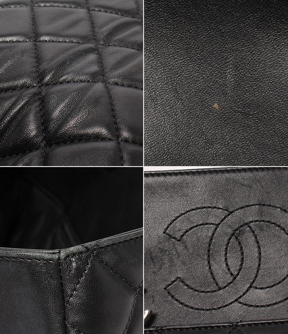 シャネル チェーントートバッグ ラムスキン シルバー金具 マトラッセ レディース CHANEL