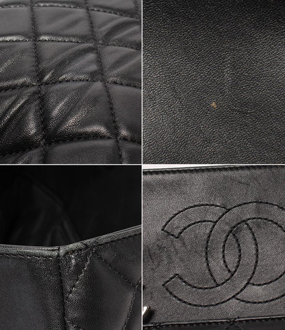 シャネル チェーントートバッグ ラムスキン シルバー金具 マトラッセ レディース CHANEL