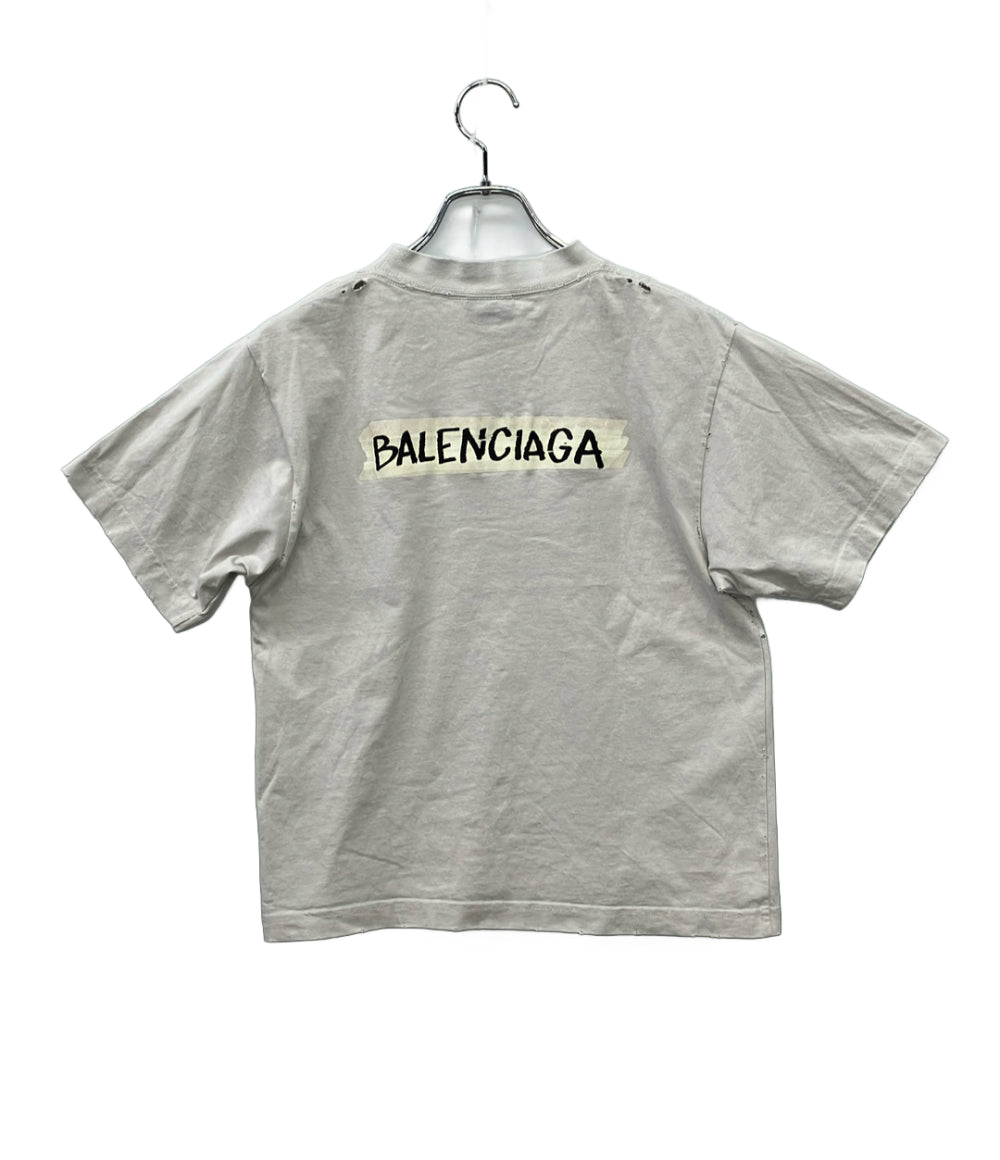 BALENCIAGA 半袖Tシャツ ダメージ加工 25SS Masking Tape T-Shirt メンズ SIZE XXS バレンシアガ