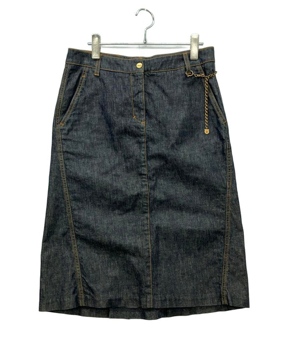 美品 Salvatore Ferragamo デニムスカート チェーン レディース SIZE