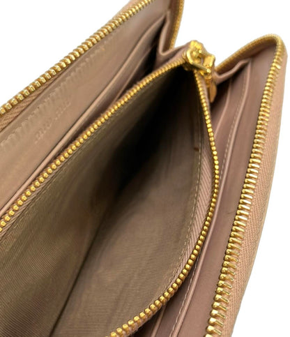 ミュウ ミュウ ラウンドファスナー長財布 レディース Miu Miu