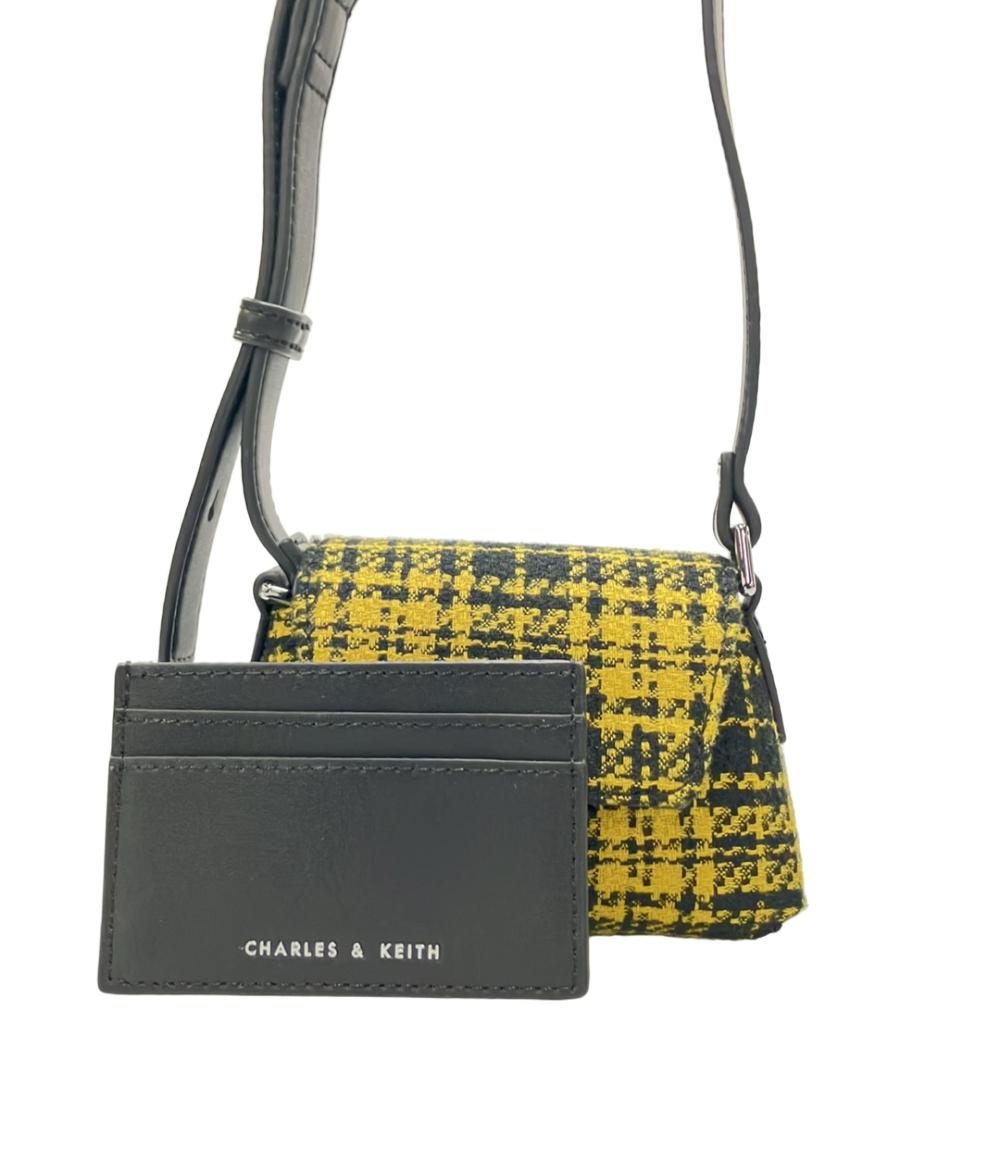 美品 チャールズアンドキース ミニショルダーバッグ 斜め掛け レディース charles & keith