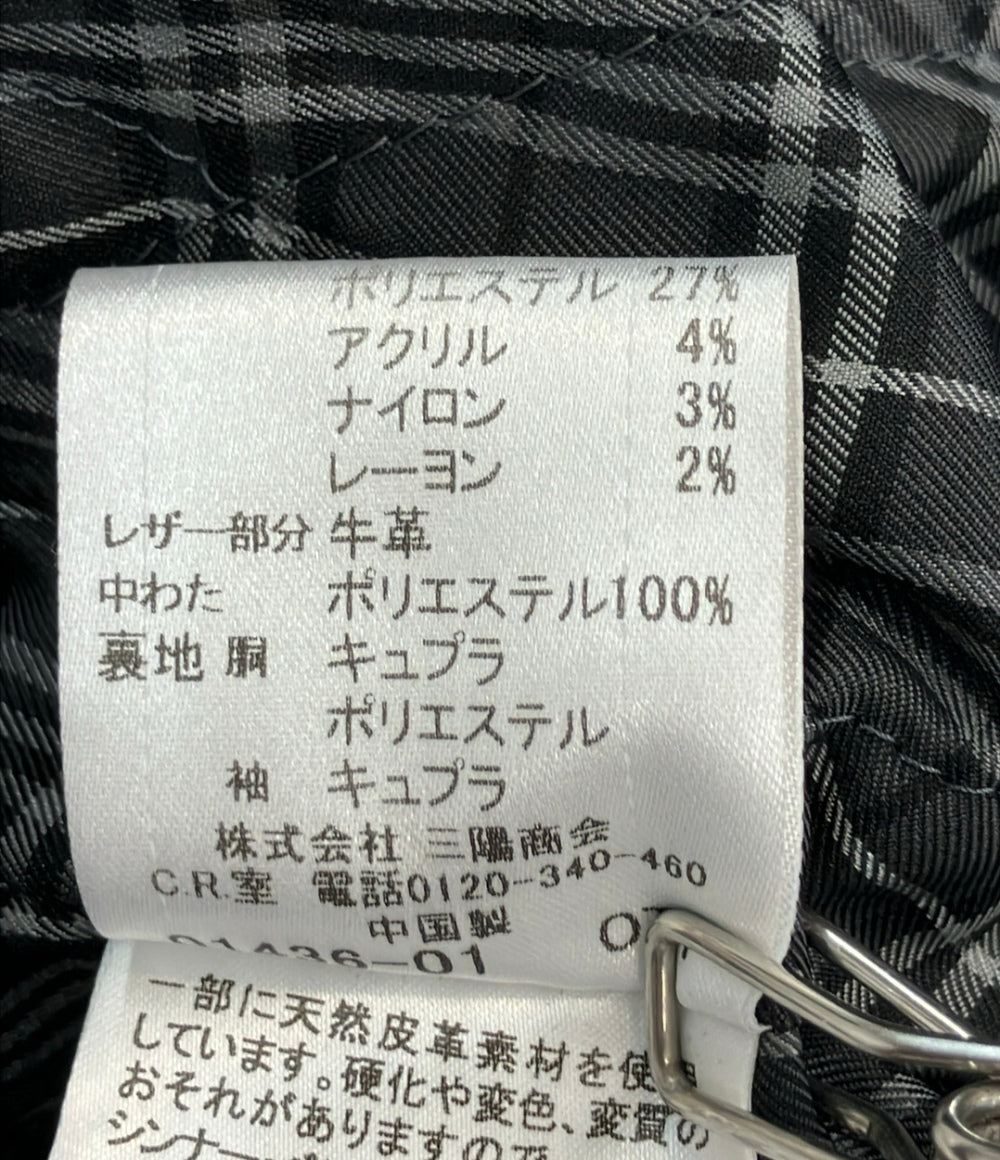 BURBERRY BLACK LABEL チェスターコート 内地キルティング グレー D1B03-205-08 メンズ SIZE M バーバリーブラックレーベル