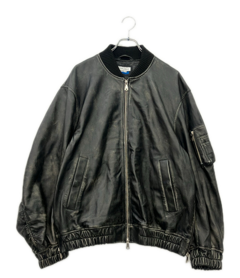 MAISON SPECIAL シープ レザー MA-1 ジャケット メンズ SIZE 2 メゾンスペシャル