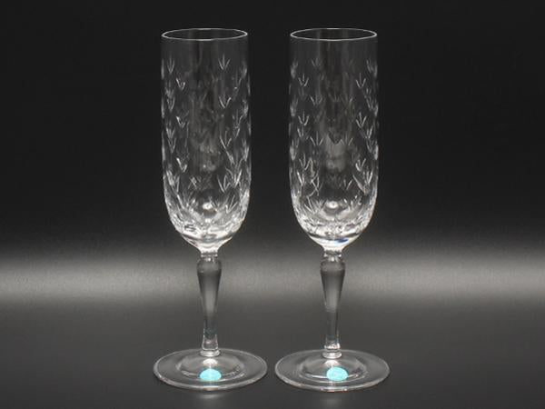 ティファニー シャンパングラス 2点セット ペア フローレット TIFFANY&Co.