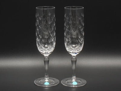 ティファニー シャンパングラス 2点セット ペア フローレット TIFFANY&Co.