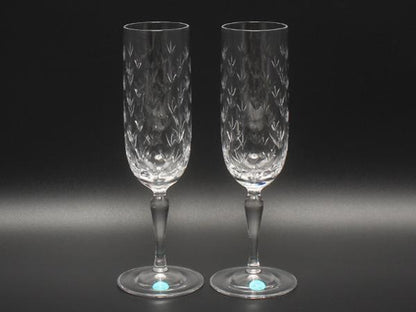 ティファニー シャンパングラス 2点セット ペア フローレット TIFFANY&Co.