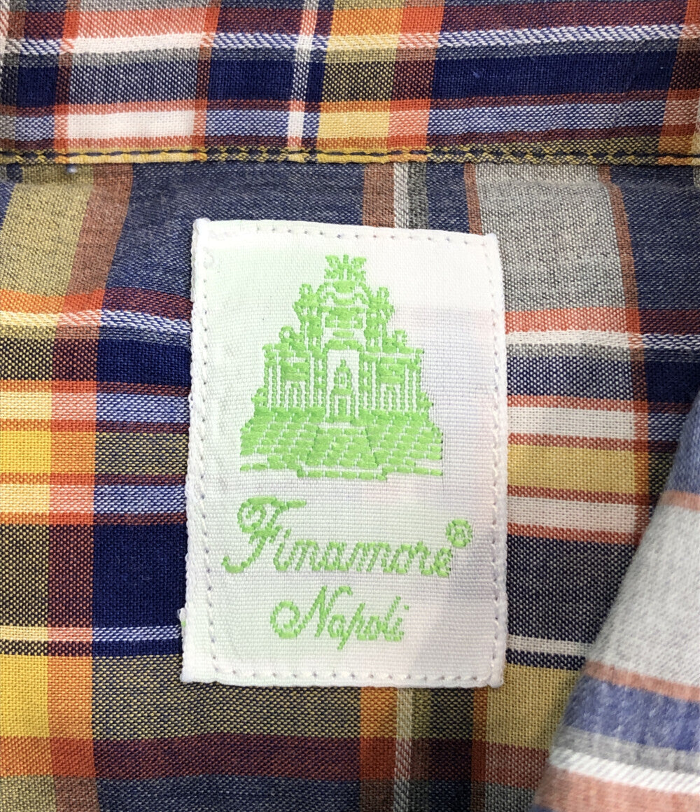 長袖シャツ チェック柄      メンズ SIZE S (S) finamore napoli