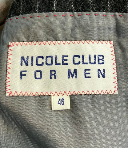 美品 ニコルクラブフォーメン テーラードジャケット ストライプ メンズ SIZE 46 (M) NICOLE CLUB FOR MEN