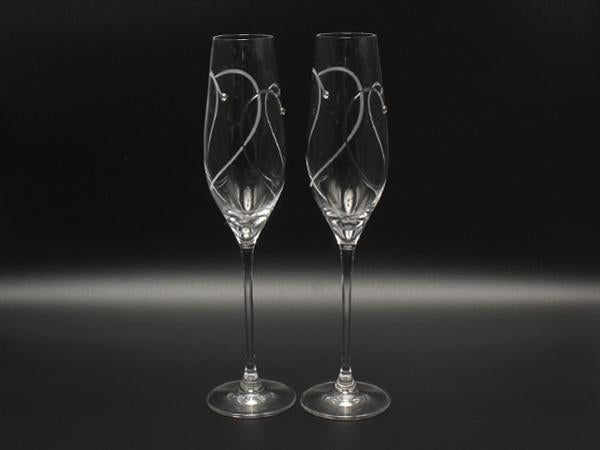 WEDGWOOD シャンパングラス 2点セット ペア プロミシス トゥーハーツ