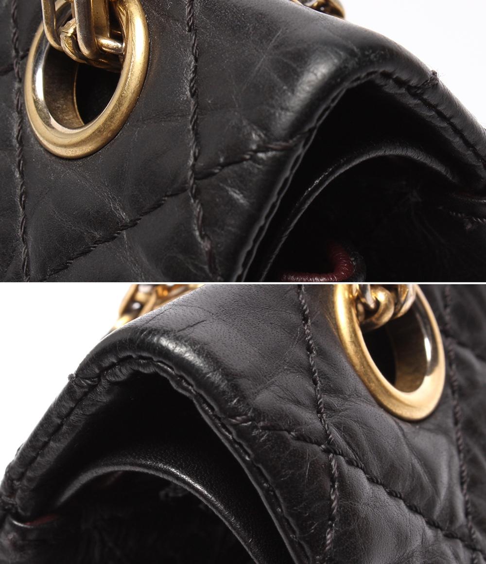 CHANEL チェーンショルダーバッグ 2.55 ダブルフラップ ダブルチェーン マトラッセ ラムスキン ゴールド金具 レディース シャネル