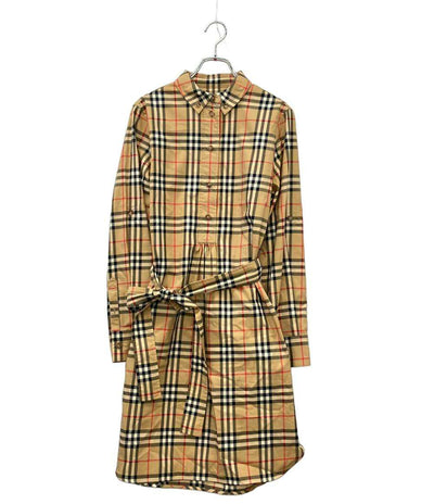 BURBERRY LONDON 長袖 ワンピース チェック レディース SIZE 40 (M) バーバリーロンドン