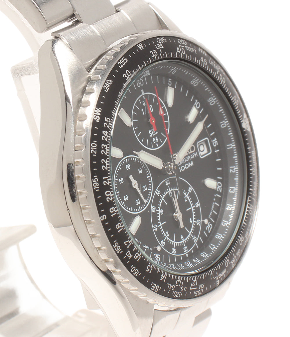 SEIKO 腕時計 クオーツ ブラック 7T92-0CF0 メンズ セイコー