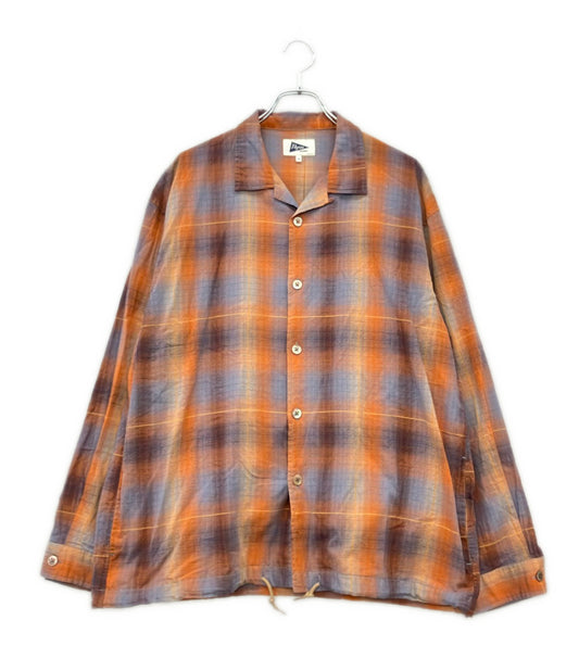 Pilgrim Surf+Supply 長袖 シャツ オンブレ チェック メンズ SIZE M ピルグリム サーフ+サプライ