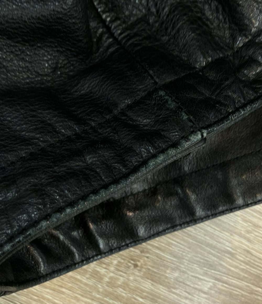 ALPHA レザージャケット フード付き PCU マウンテンパーカー メンズ SIZE S アルファ