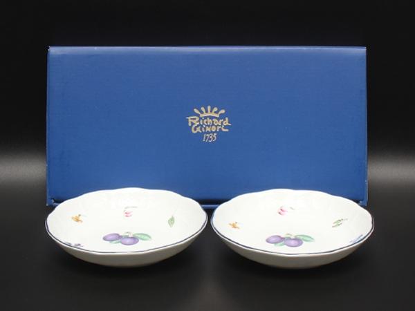 美品 Richard Ginori ディッシュ ラウンド 皿 14cm 2点セット フェリーチェプルーン リチャードジノリ