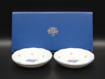 美品 Richard Ginori ディッシュ ラウンド 皿 14cm 2点セット フェリーチェプルーン リチャードジノリ