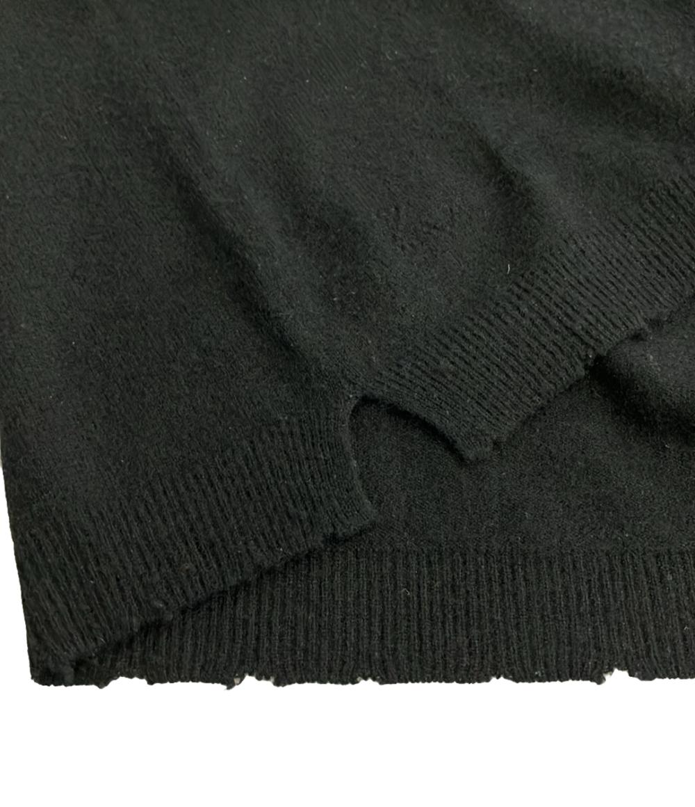 カシミヤ100% 極美品 ハケットロンドン ニット セーター M エルボーパッチ ザディグエヴォルテール 長袖ニット エルボーパッチ カシミヤ100