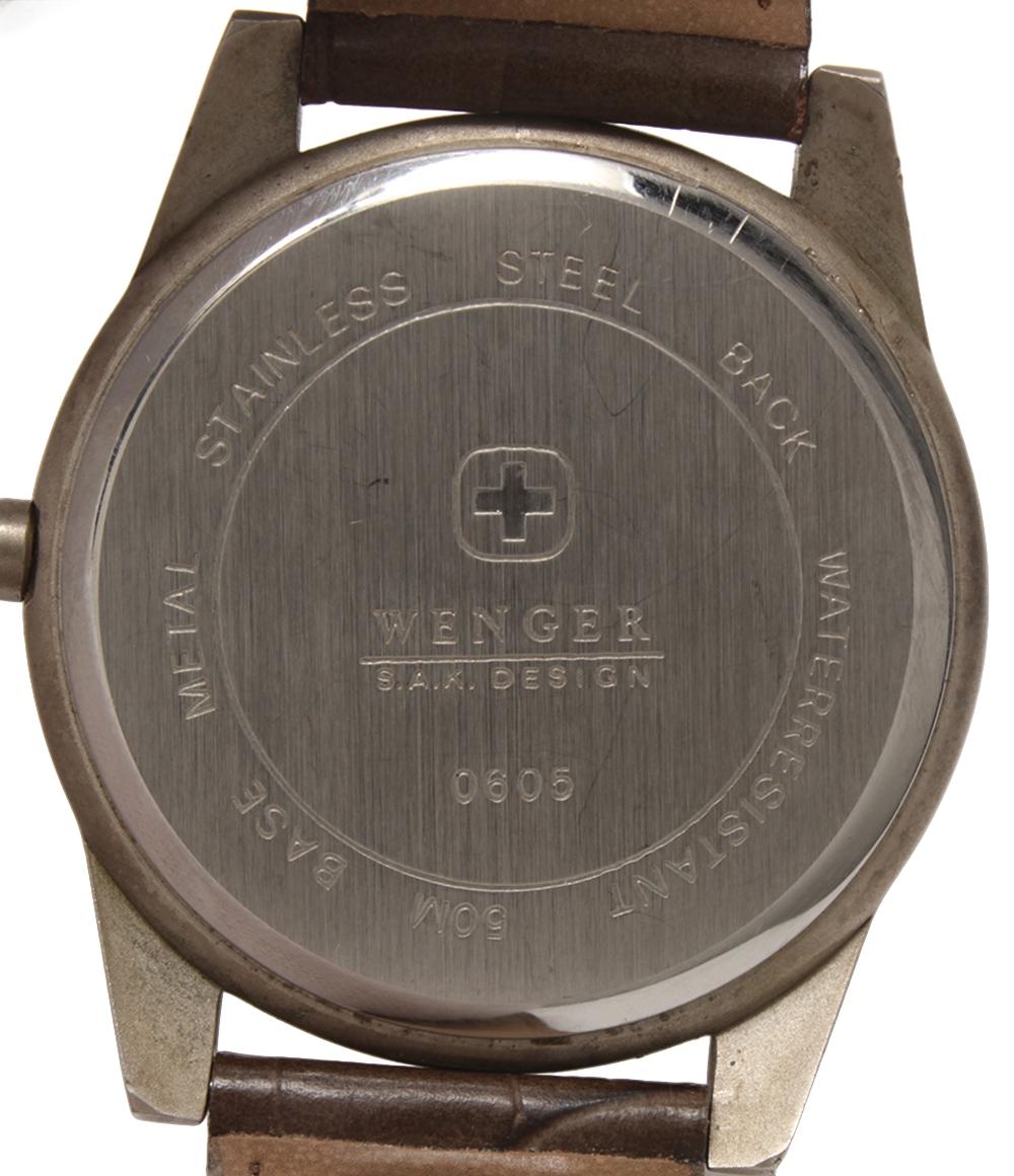 ウェンガー 腕時計 クオーツ ブラック メンズ WENGER