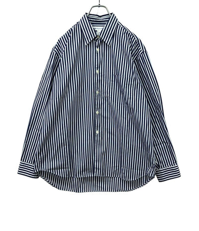 美品 COMME des GARCONS SHIRT 長袖シャツ Yarn Dyed Cotton Stripe Poplin Shirt メンズ SIZE S コムデギャルソンシャツ