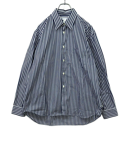 美品 COMME des GARCONS SHIRT 長袖シャツ Yarn Dyed Cotton Stripe Poplin Shirt メンズ SIZE S コムデギャルソンシャツ