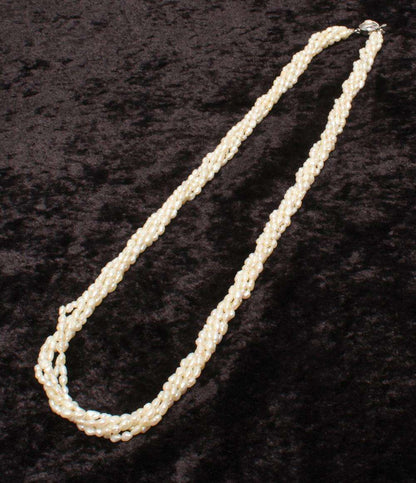 5連ネックレス SV 淡水パール レディース