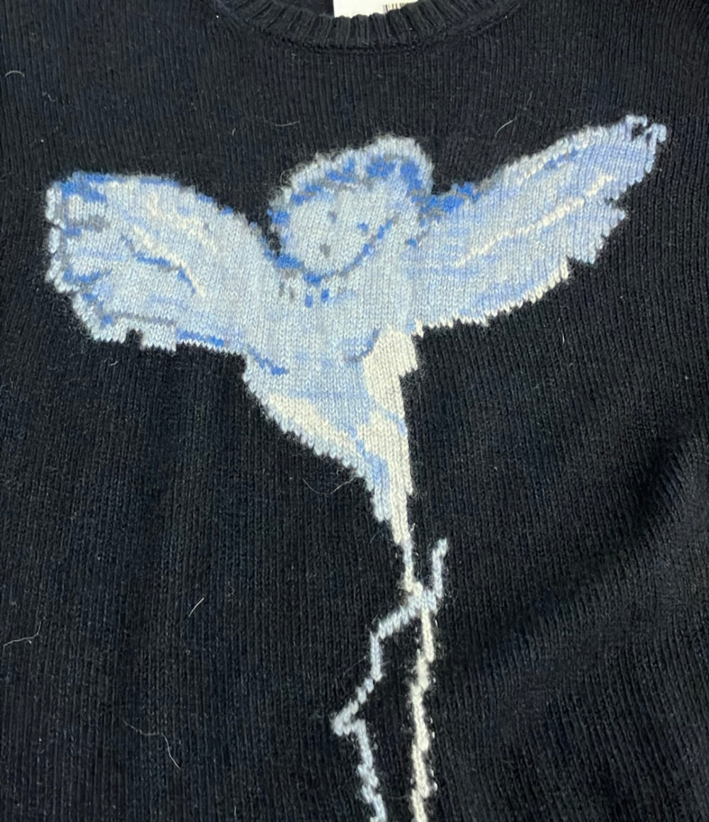 Christian Dior 長袖 エンジェルプリント カシミヤ ニット 7H24547AM004 レディース SIZE 46 (L) クリスチャンディオール