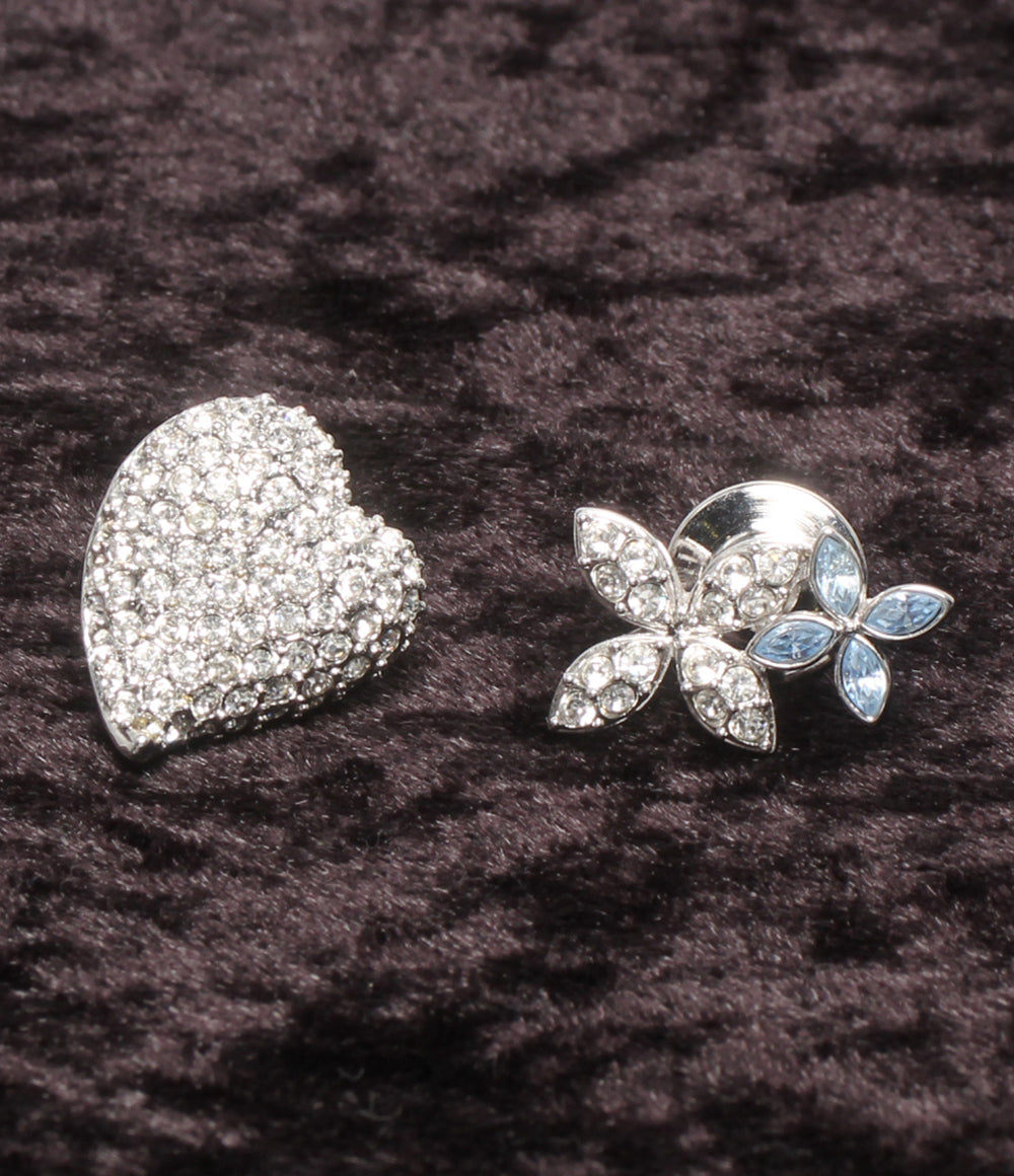 SWAROVSKI ピンブローチ ハートモチーフ 2点セット レディース スワロフスキー