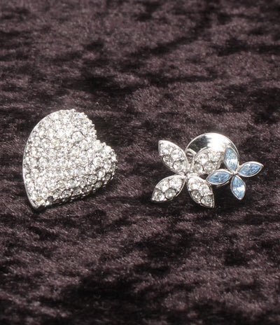 SWAROVSKI ピンブローチ ハートモチーフ 2点セット レディース スワロフスキー