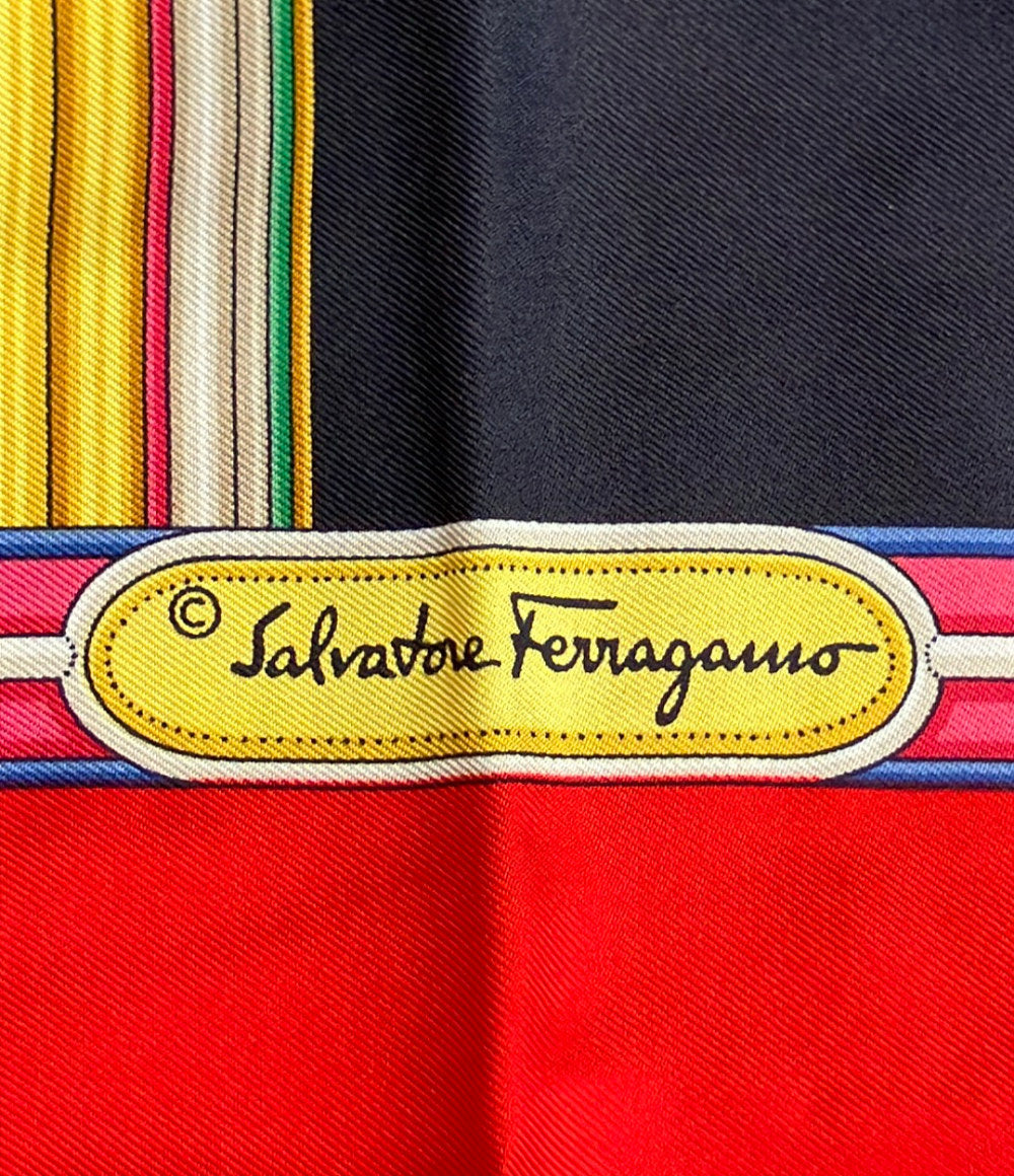 Salvatore Ferragamo スカーフ シルク100% アニマル柄 レディース サルヴァトーレフェラガモ