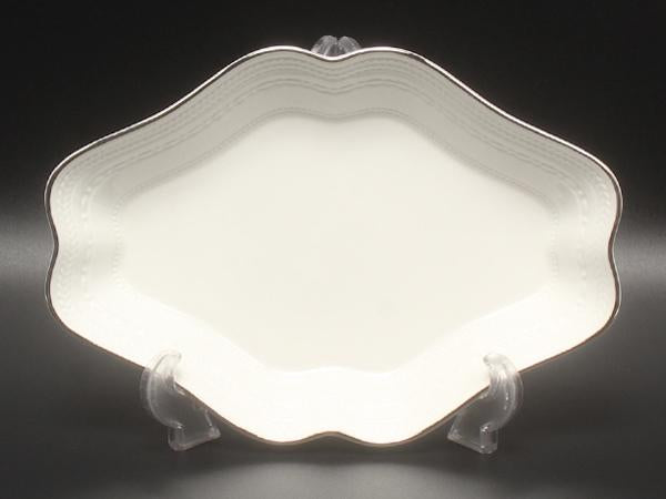 美品 ウエッジウッド ダイヤディッシュ 皿 22cm インタグリオ プラチナ WEDGWOOD