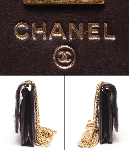 CHANEL チェーンウォレット ゴールド金具 マトラッセ ラムスキン AP3043 レディース シャネル
