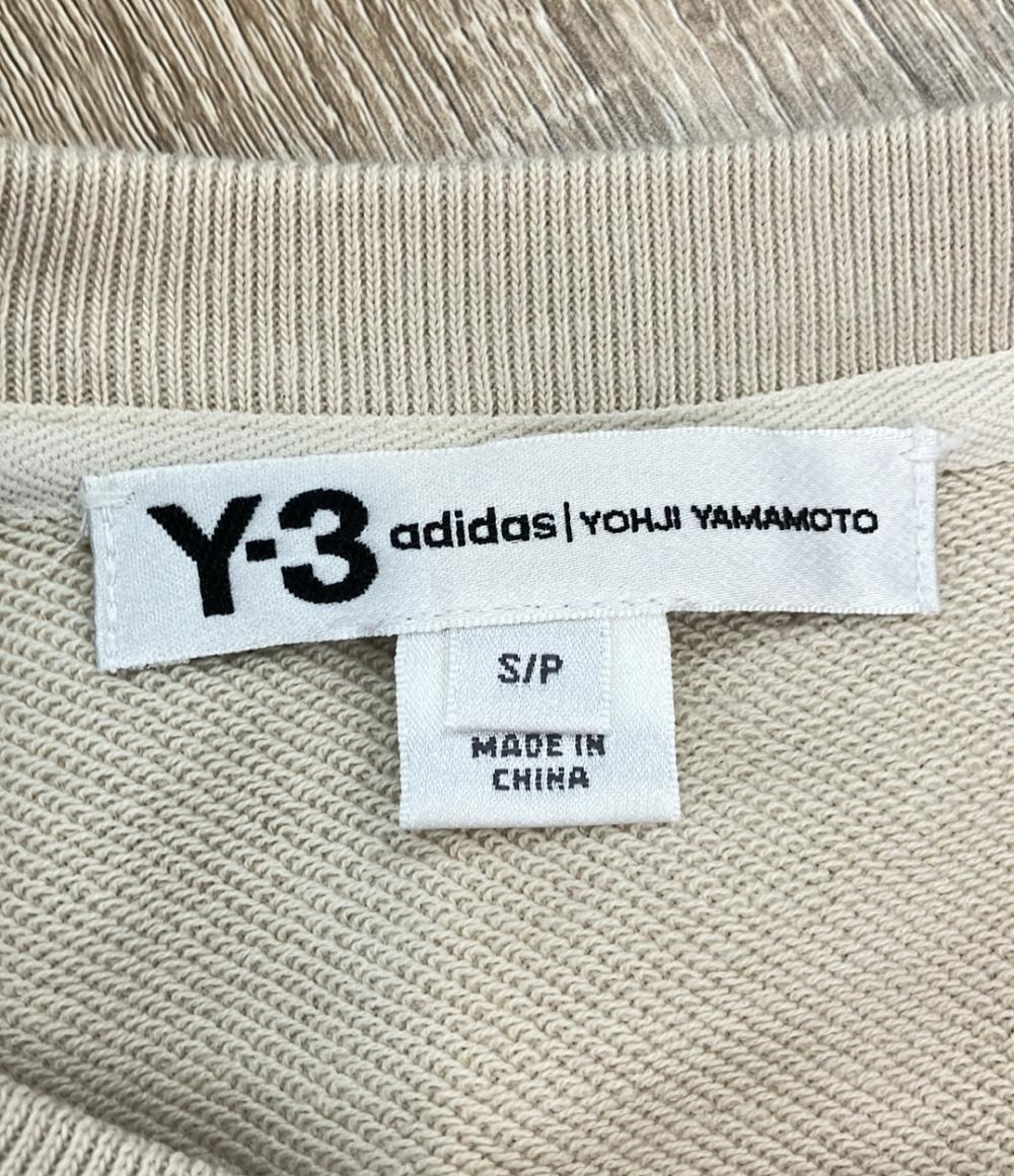 Y-3 スウェットシャツ ×adidas サイドライン オーバーサイズ 裾サイドスリット クリーム M 3 STP FT CREW SWEATER RN88387 メンズ SIZE S ワイスリー