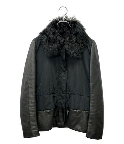 Longchamp レザーナイロン切替 ジャケット レディース ロンシャン