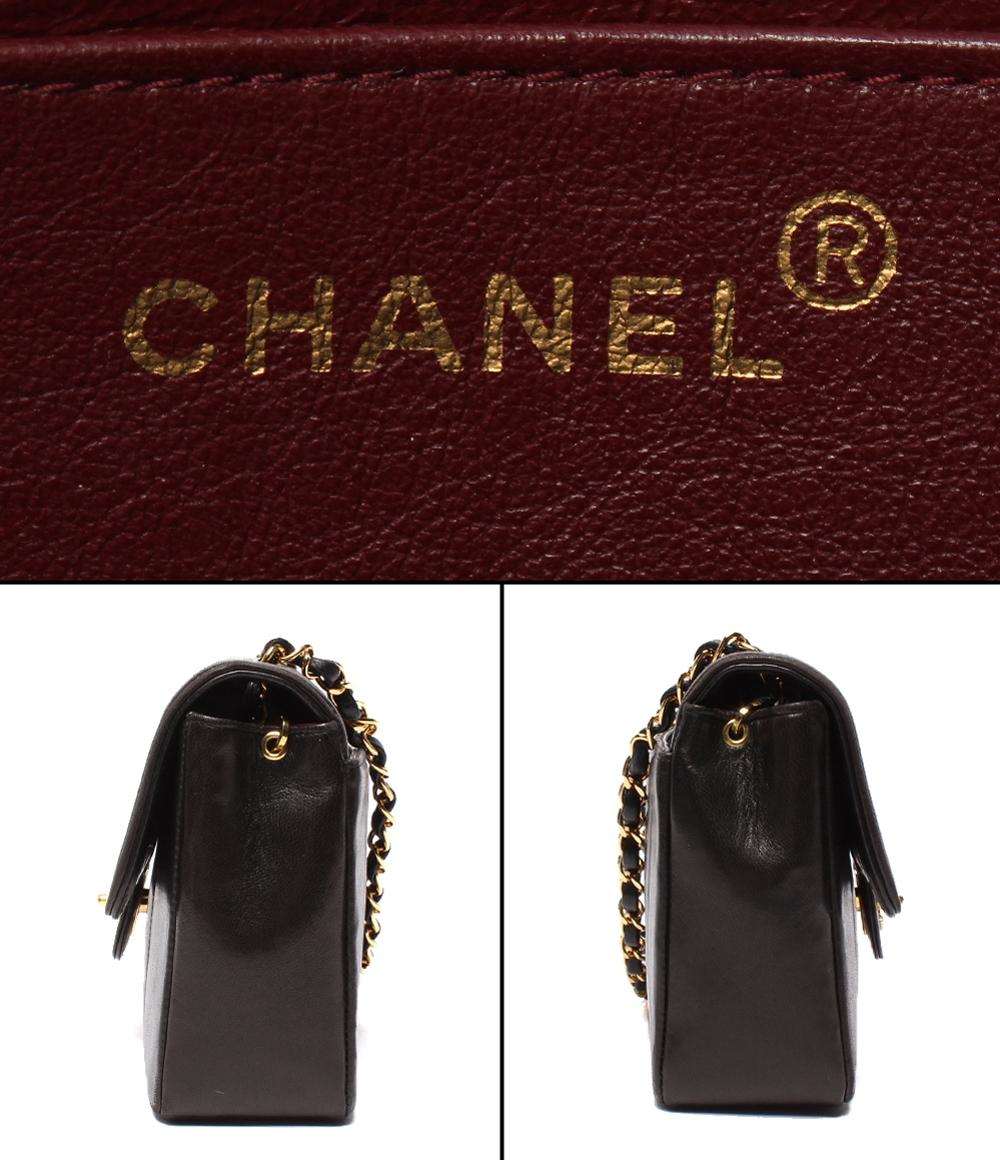 CHANEL チェーンショルダーバッグ ゴールド金具 2番台 シングルチェーン シングルフラップ マドモアゼル レディース シャネル