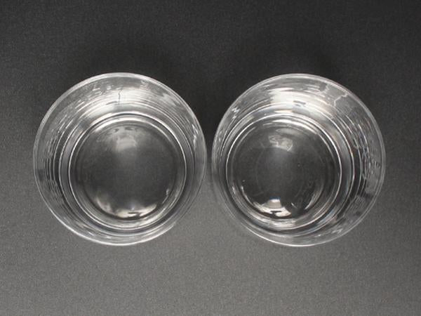 美品 ティファニー グラス タンブラー 2点セット ペア 切子模様 TIFFANY&Co.