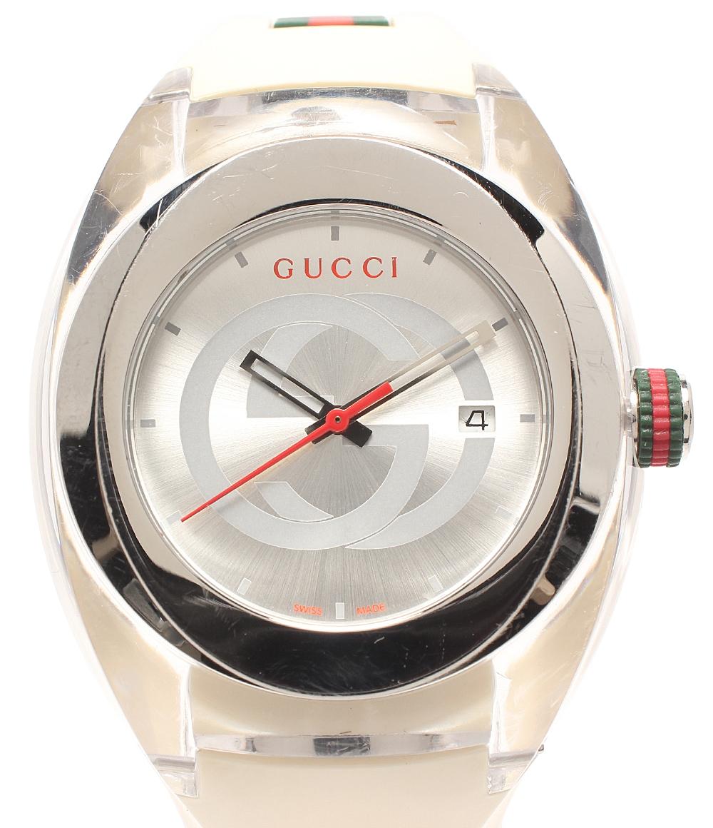GUCCI 腕時計 シェリーライン SYNC シンク クオーツ シルバー 137.1 メンズ グッチ