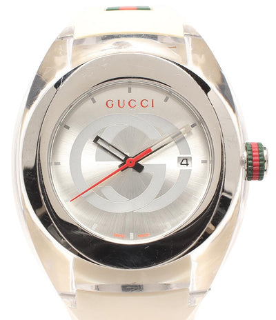 GUCCI 腕時計 シェリーライン SYNC シンク クオーツ シルバー 137.1 メンズ グッチ