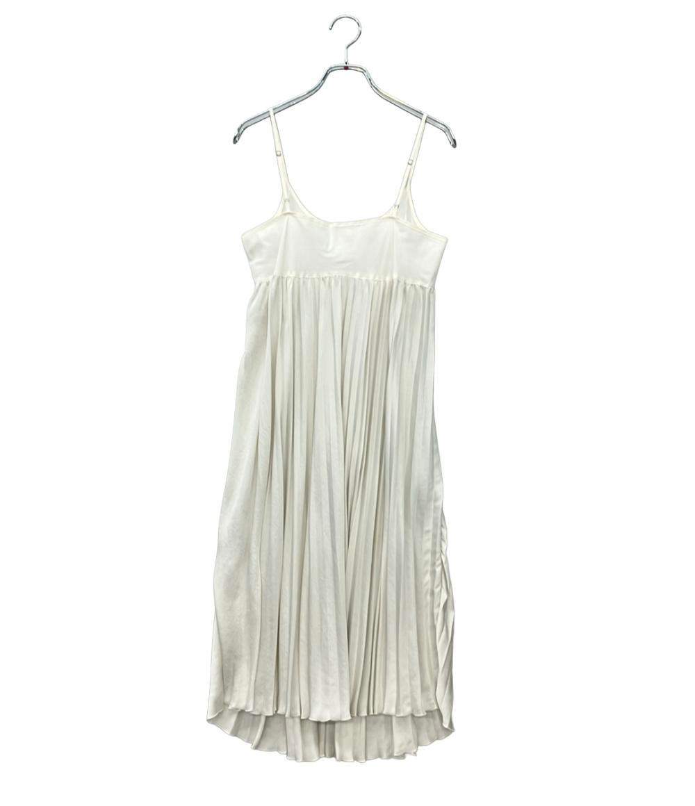 LANVIN en Bleu 長袖ワンピース  スリット プリーツ インナー付き 3904344 レディース SIZE 38 (M) ランバンオンブルー