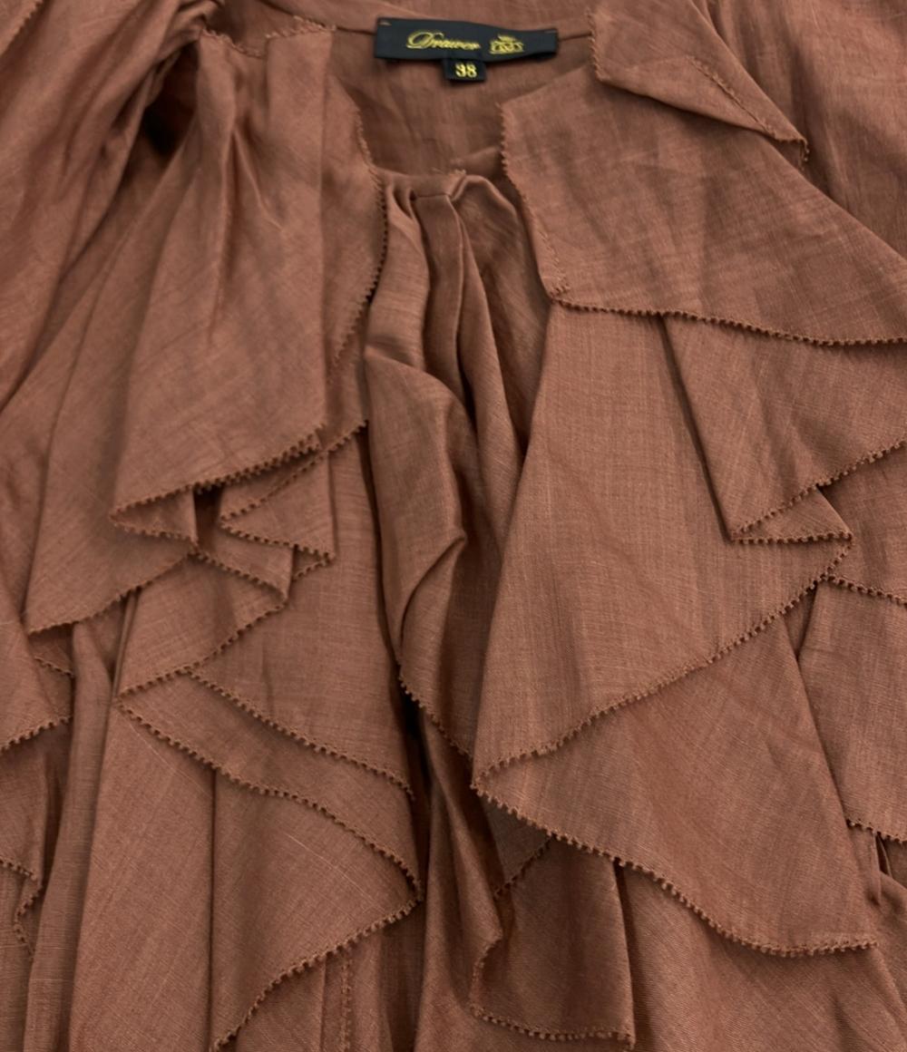 Drawer ローンラッフル ノースリーブブラウス 6521-299-1090 レディース SIZE 38 ドゥロワー