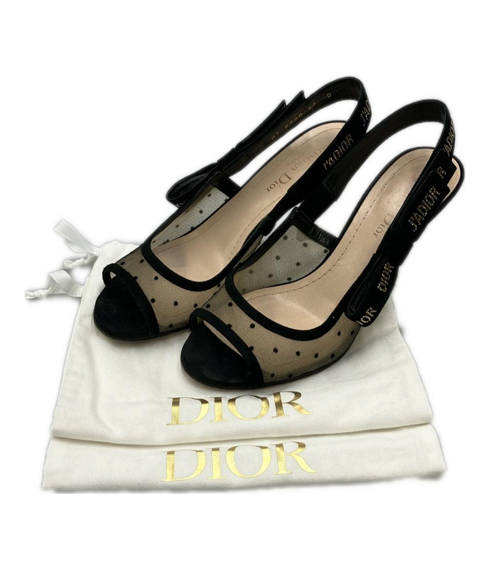 Christian Dior バックストラップ メッシュ サンダル レディース (M) クリスチャンディオール