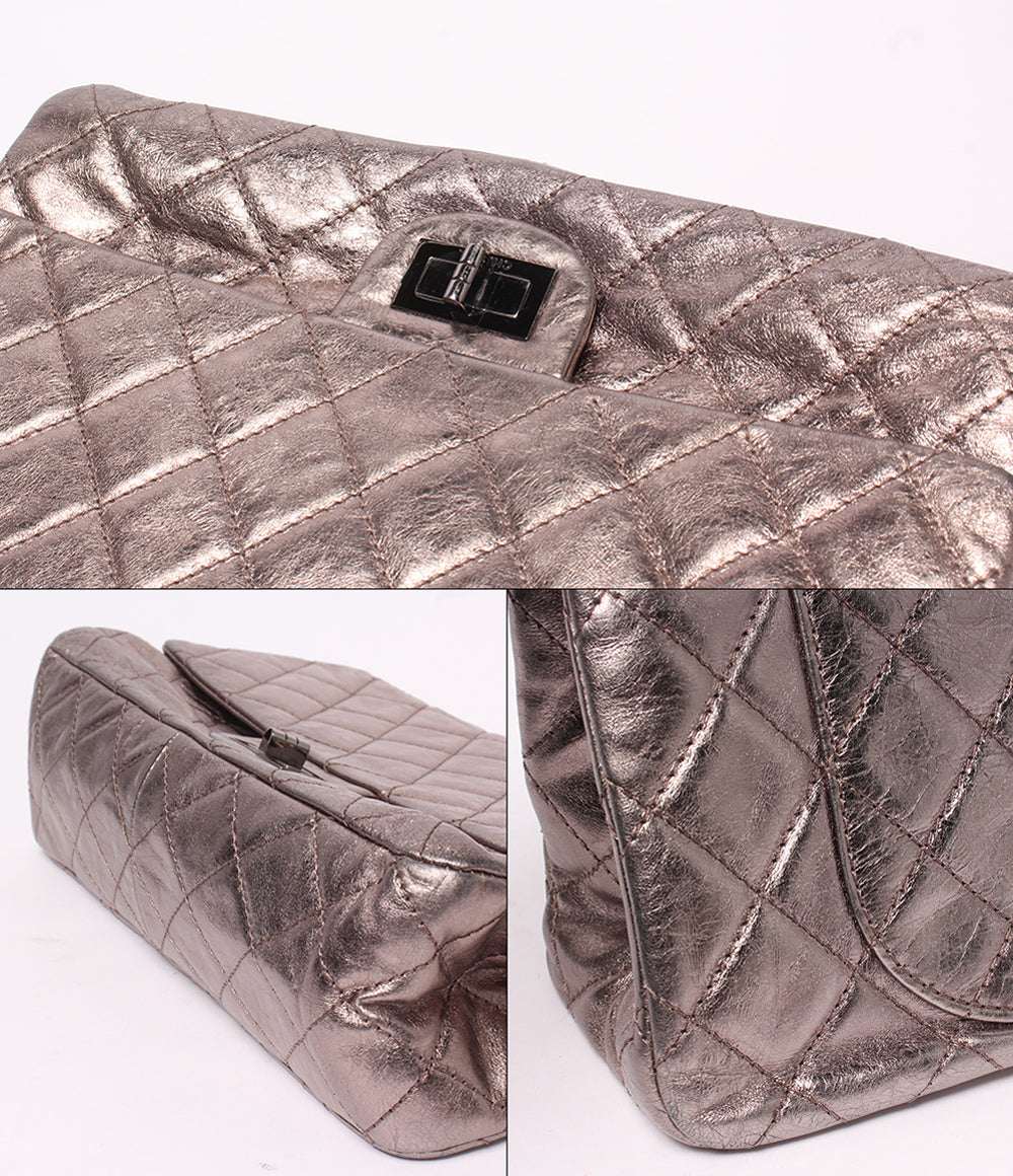 CHANEL ショルダーバッグ 肩掛け 斜め掛け ダブルチェーン ダブルフラップ シルバー金具 12番台 2.25 レディース シャネル