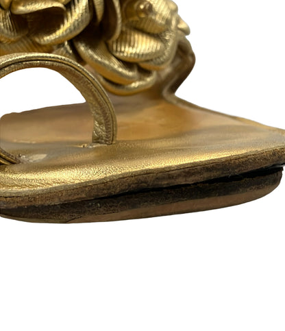 訳あり CHANEL カメリア フラットサンダル レディース SIZE 39 シャネル
