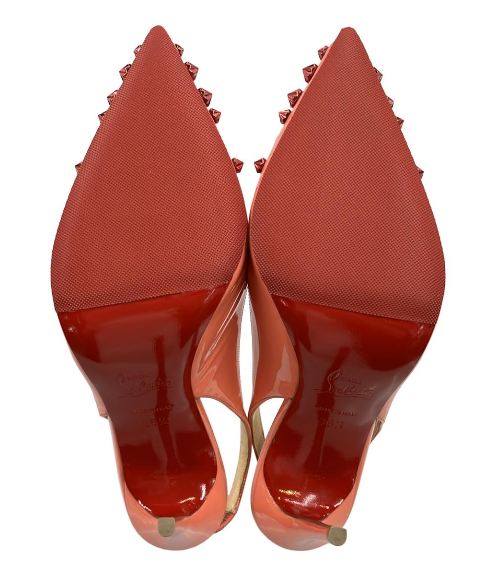 美品 クリスチャンルブタン ポインテッドトゥスリングバックパンプス レディース SIZE 36 1/2 (M) Christian Louboutin