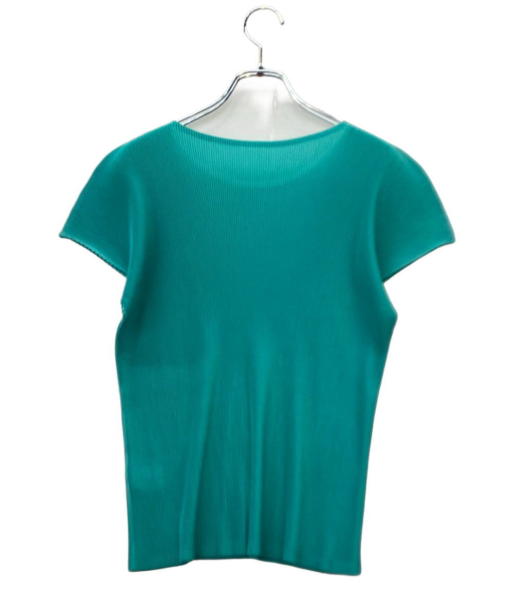 PLEATS PLEASE 半袖Tシャツ カットソー MIST APRIL ターコイズ グリーン モード PP51FK292 レディース SIZE 3 (L) プリーツプリーズ