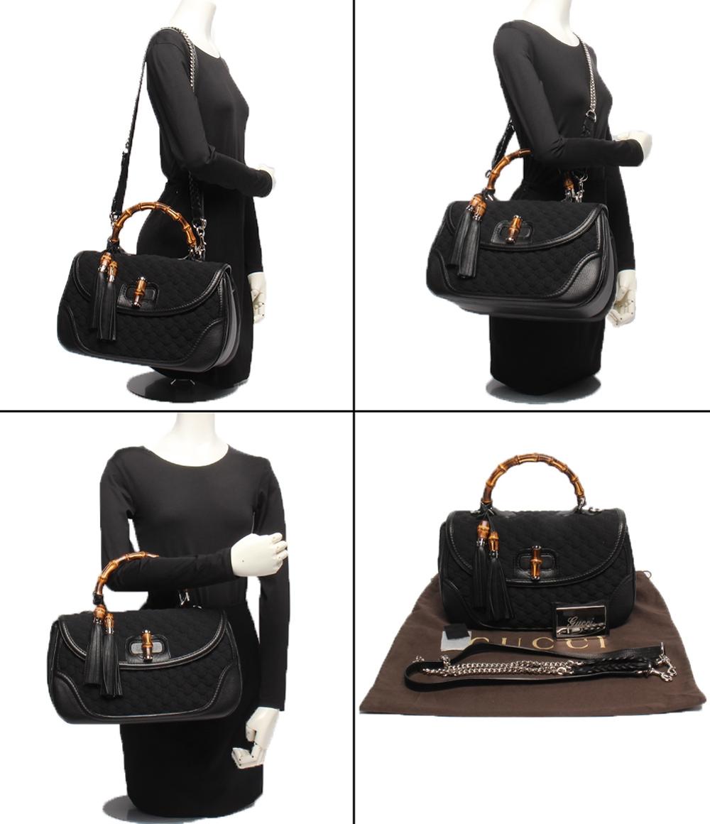 GUCCI 2wayハンドバッグ チェーンショルダーバッグ マイクロシマ