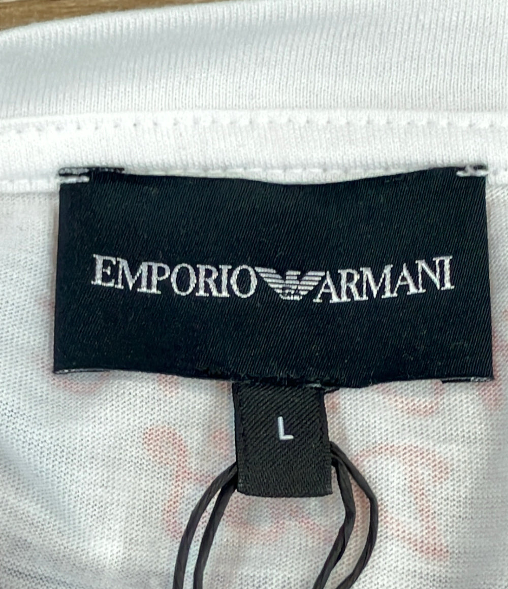 美品 Emporio Armani 半袖Tシャツ  WE LOVE DOGS #29 タグ 箱付き EW004386 AF24854 レディース SIZE L エンポリオ・アルマーニ