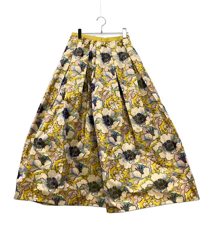 Drawer ロングスカート フラワープリント タックフレア 6524-299-1665 レディース SIZE 36 (XS) ドゥロワー