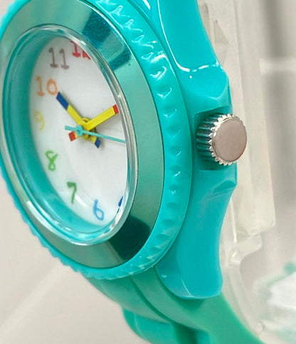 腕時計 クレパスコラボ クオーツ ホワイト NCT-01-GRN レディース タイムステーションNEO